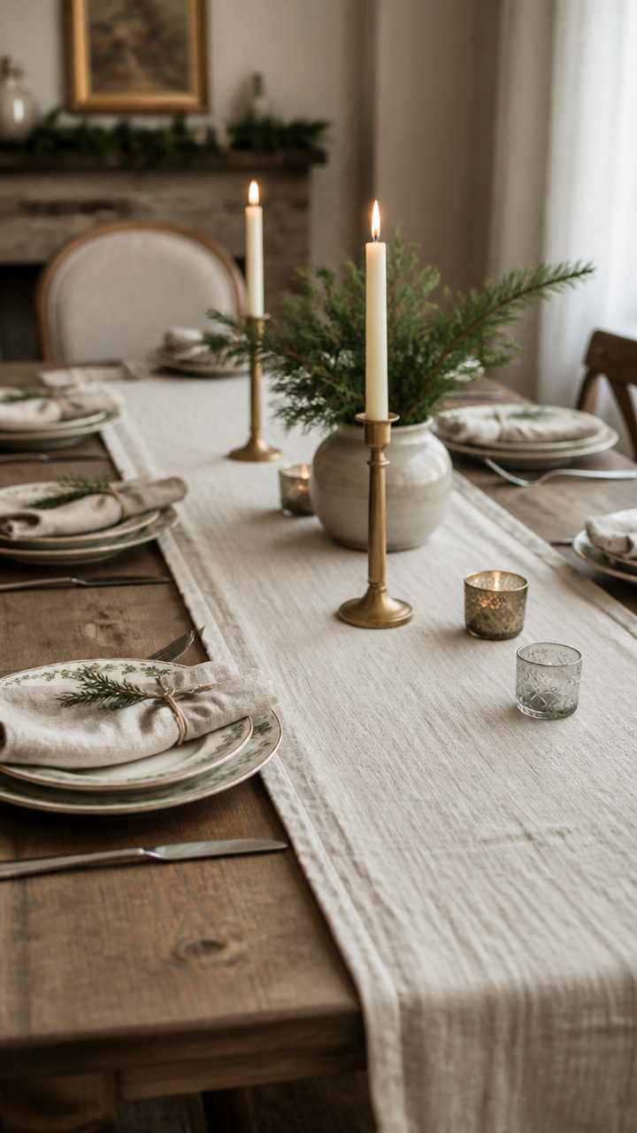 Upgrade Your Table with a Neutral Linen Runner