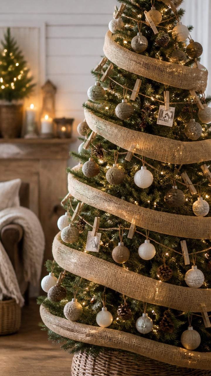 Use Burlap Ribbon on Your Christmas Tree