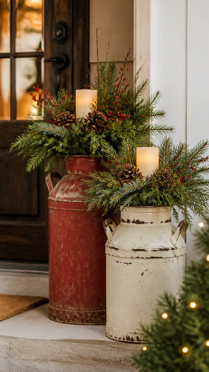 Vintage Milk Can Planters