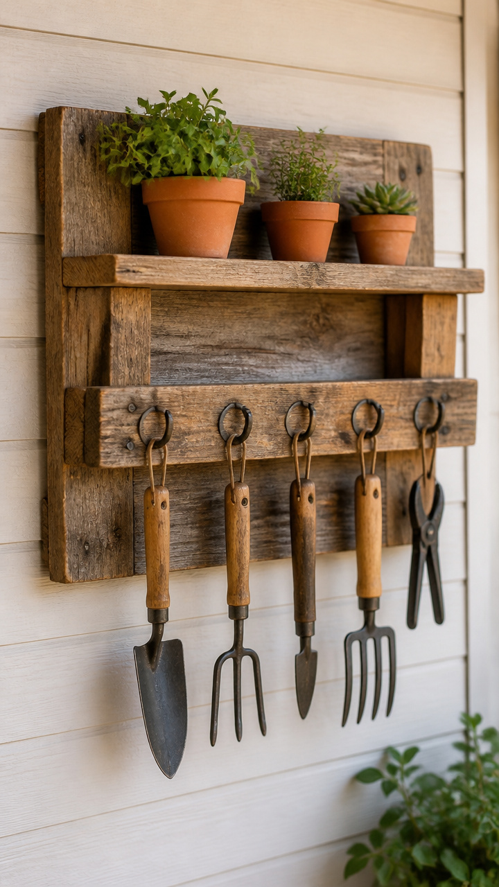 Wall-Mounted Tool Organizer Rack