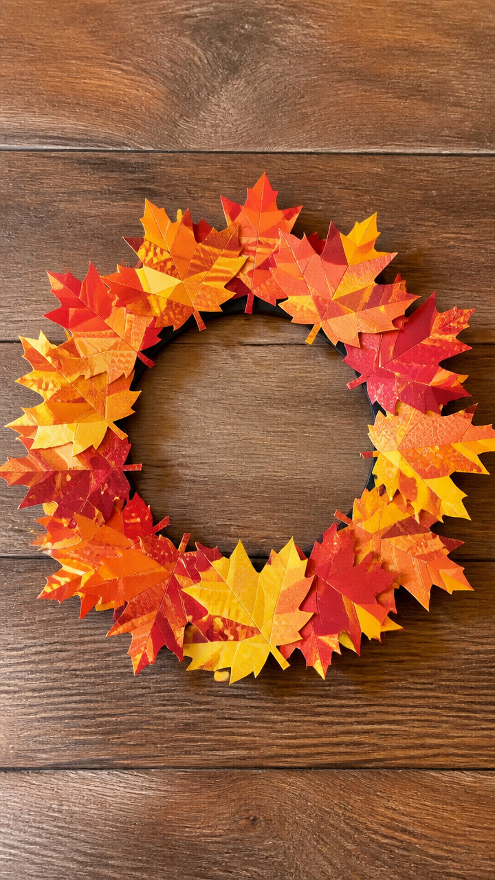 Washi Tape Maple Wreath