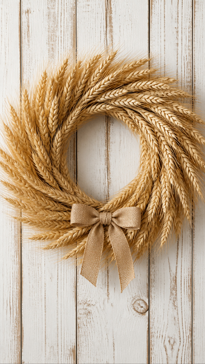 Wheat Stem Bundle Wreath