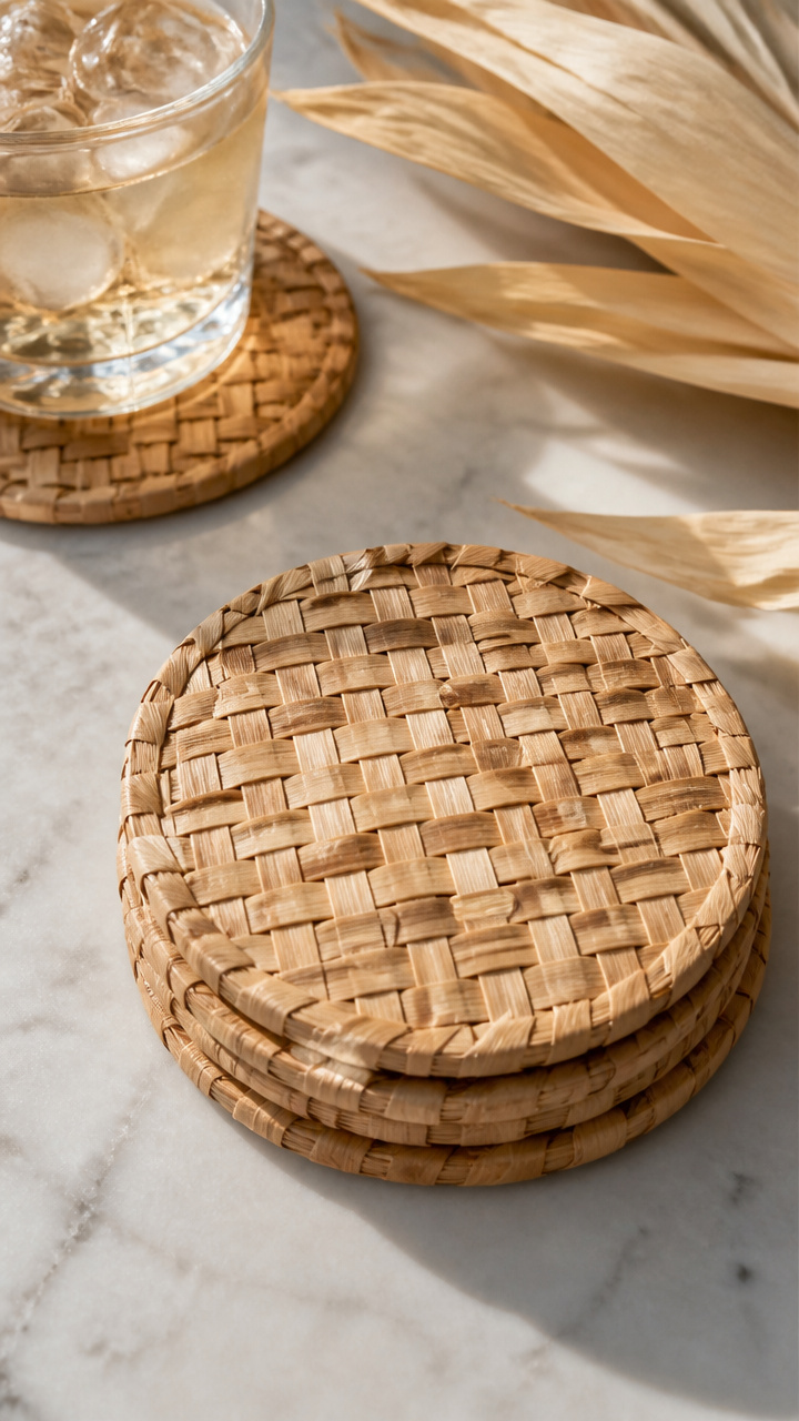 Woven Corn Husk Coasters