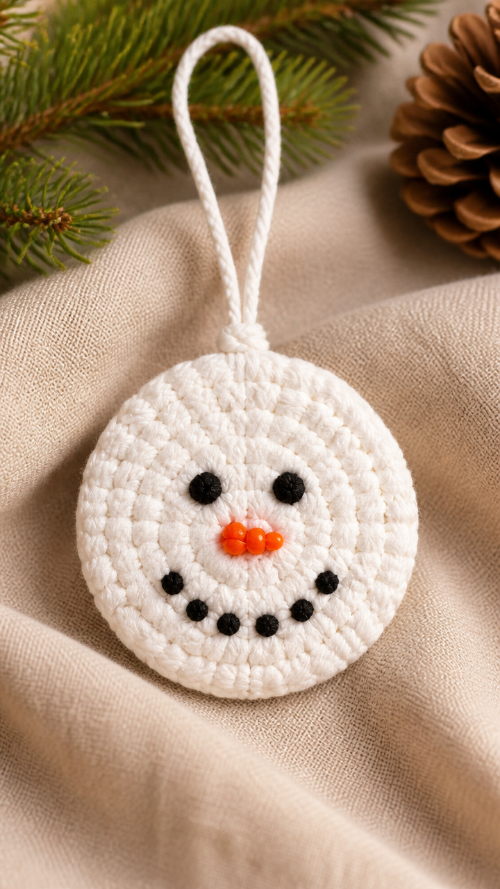 Woven Snowman Face
