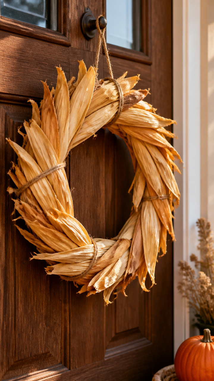 Wreaths Made from Dried Corn Husks