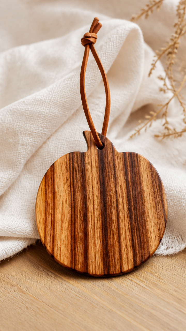 Zebrawood Slice Ornament