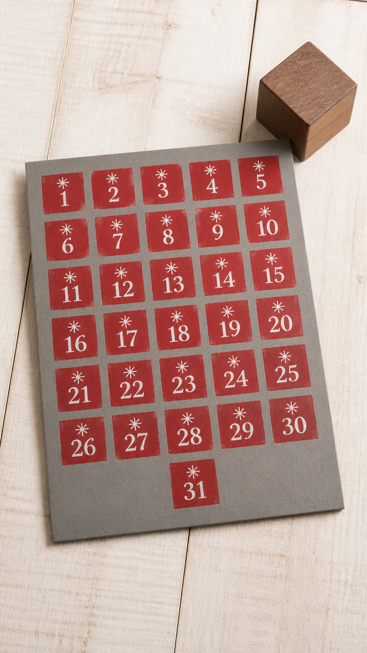 Foam Stamp Countdown Calendar
