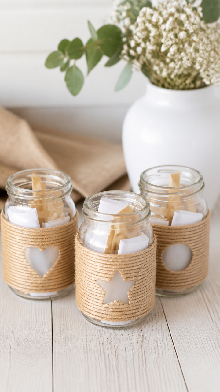 Twine-Wrapped Memory Jars