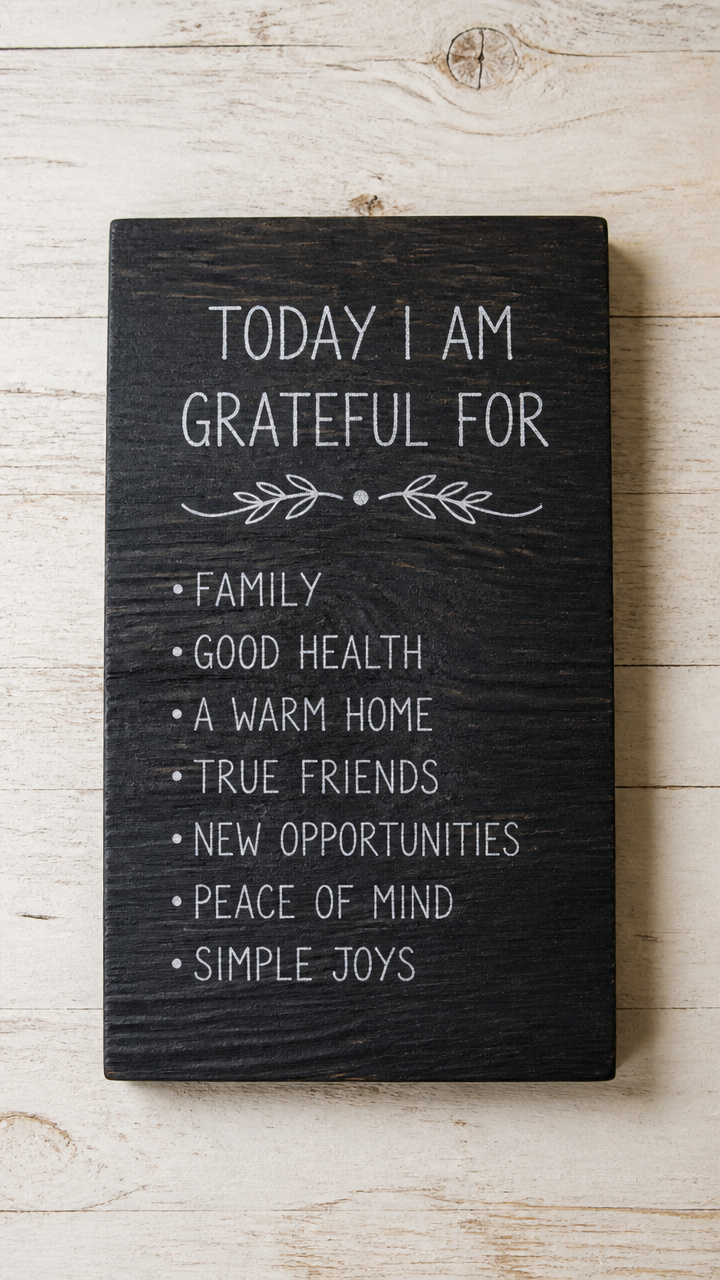 Burnt Wood Gratitude Boards