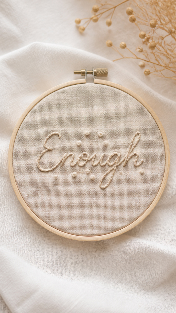 Embroidered Hoop Word Art