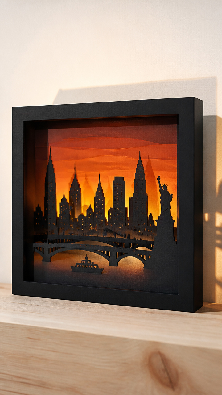 Layered Paper Shadow Box