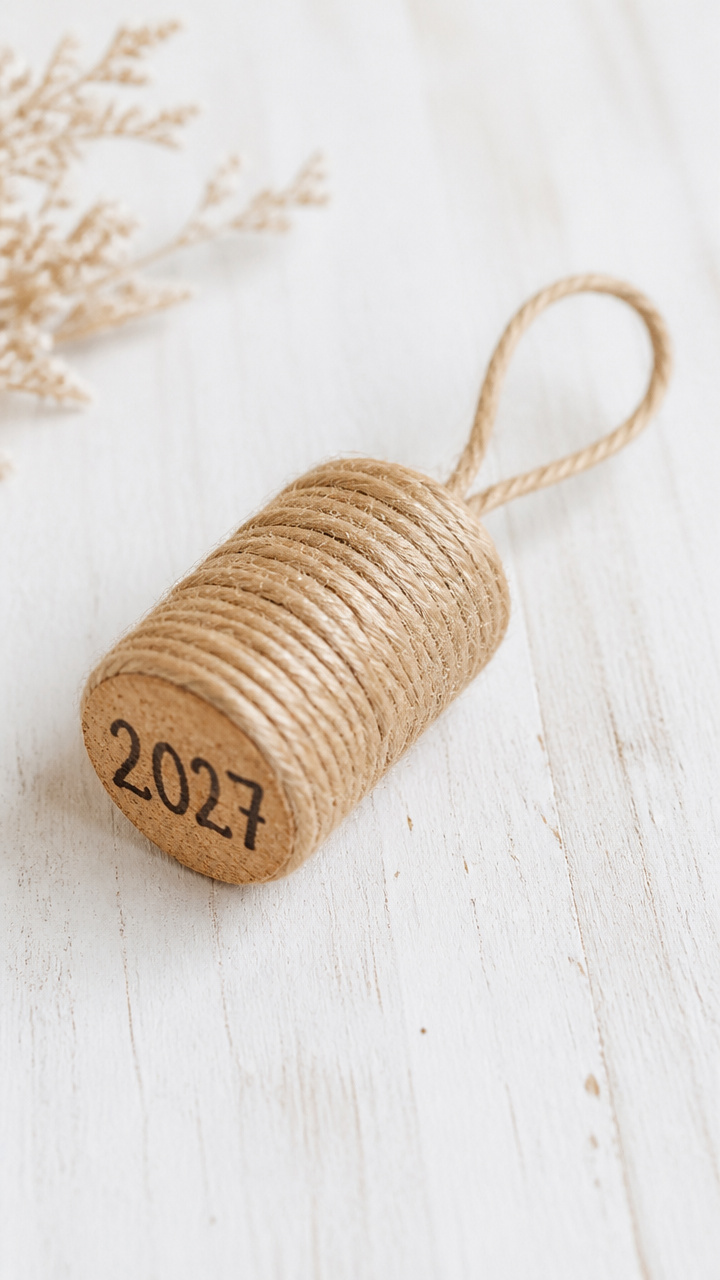 Cork & Twine Year Ornament