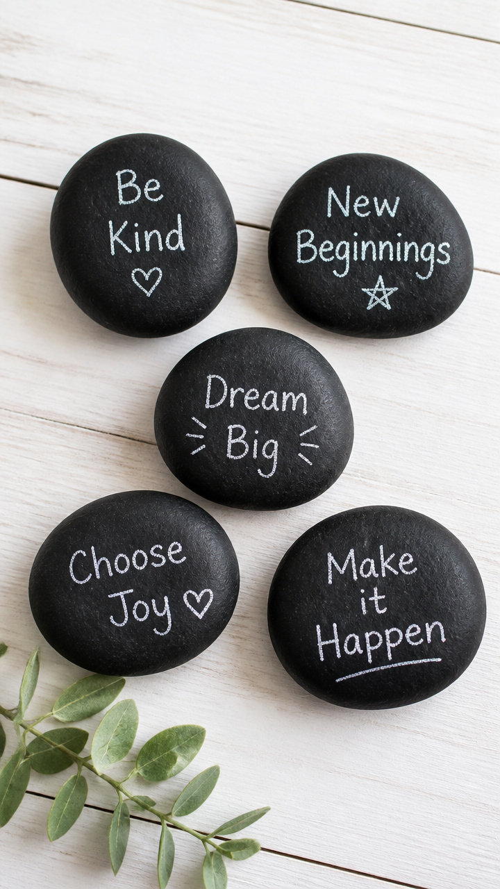 Chalkboard Paint Rocks