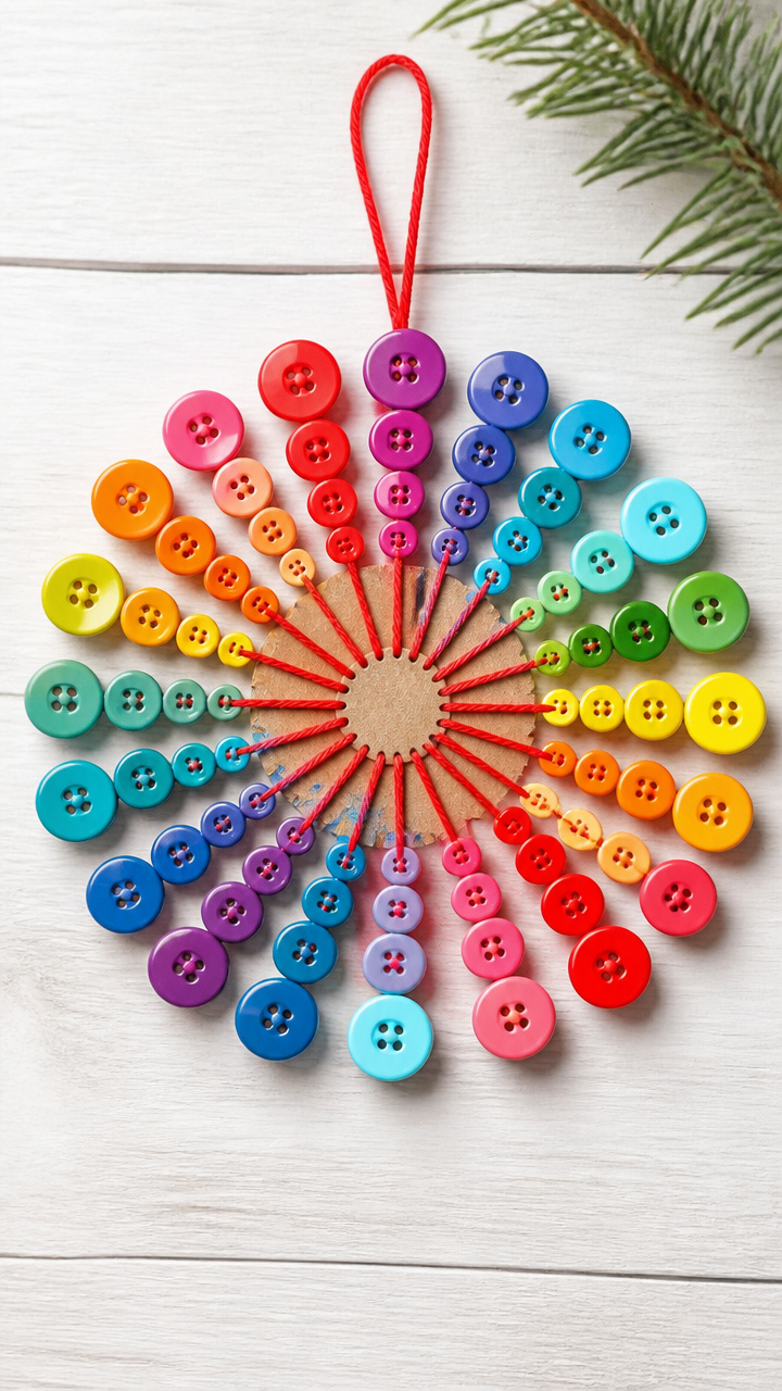 Button Firework Ornaments