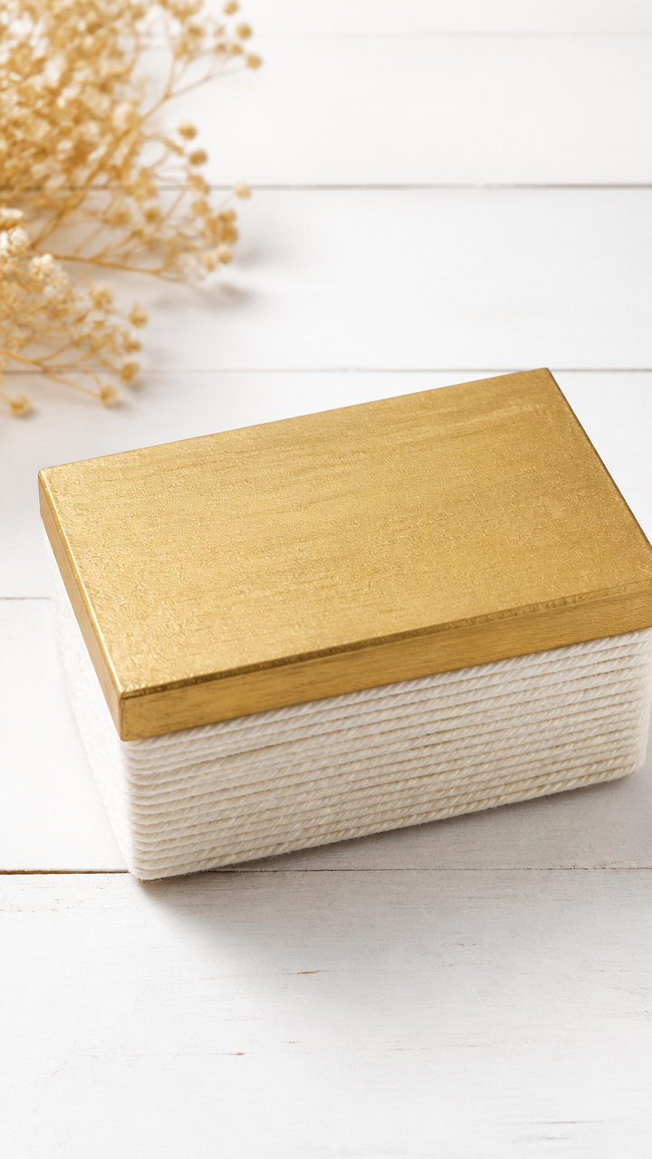 Yarn-Wrapped Time Capsule Box