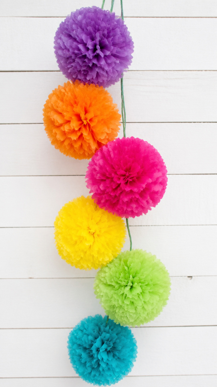 Tissue Paper Pom-Poms