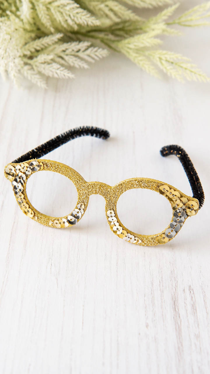 Glittered Countdown Glasses