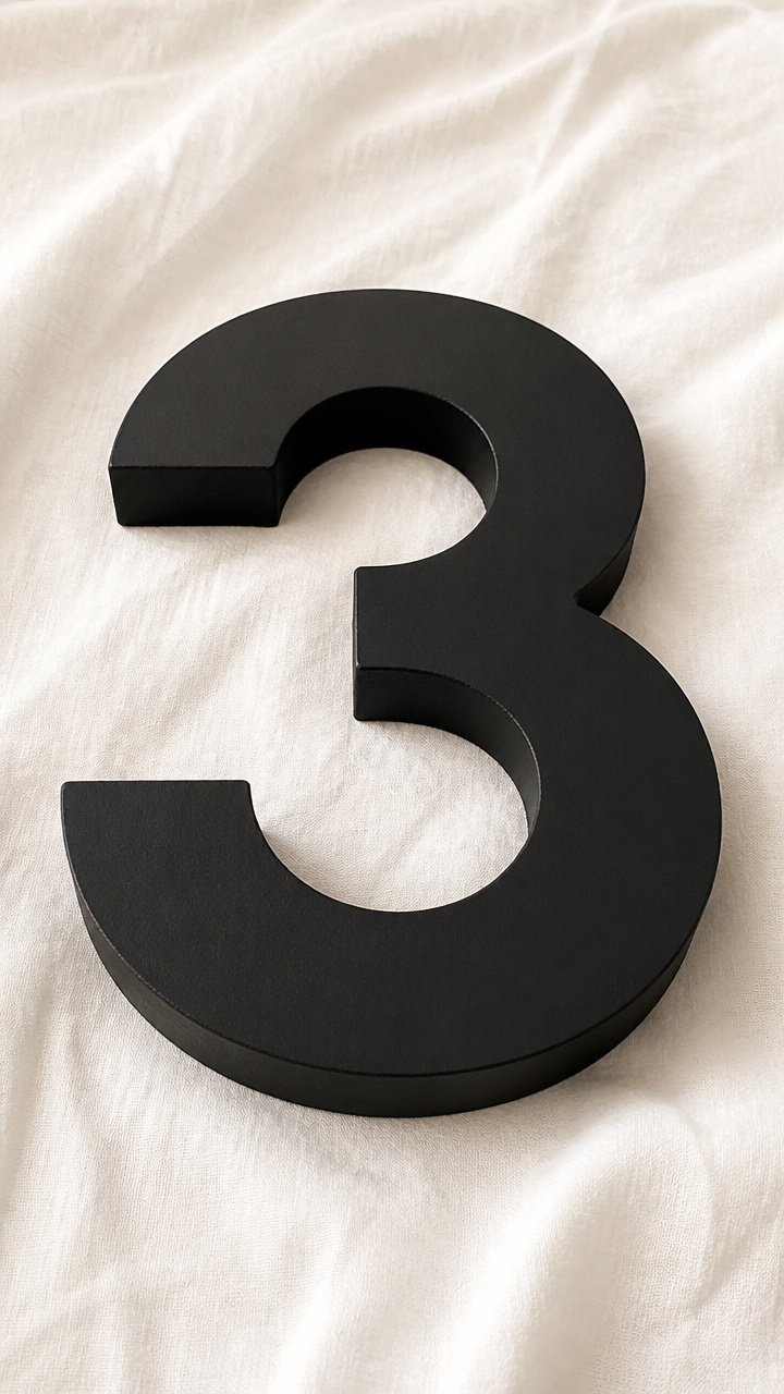 Foam Number 3D Wall Art