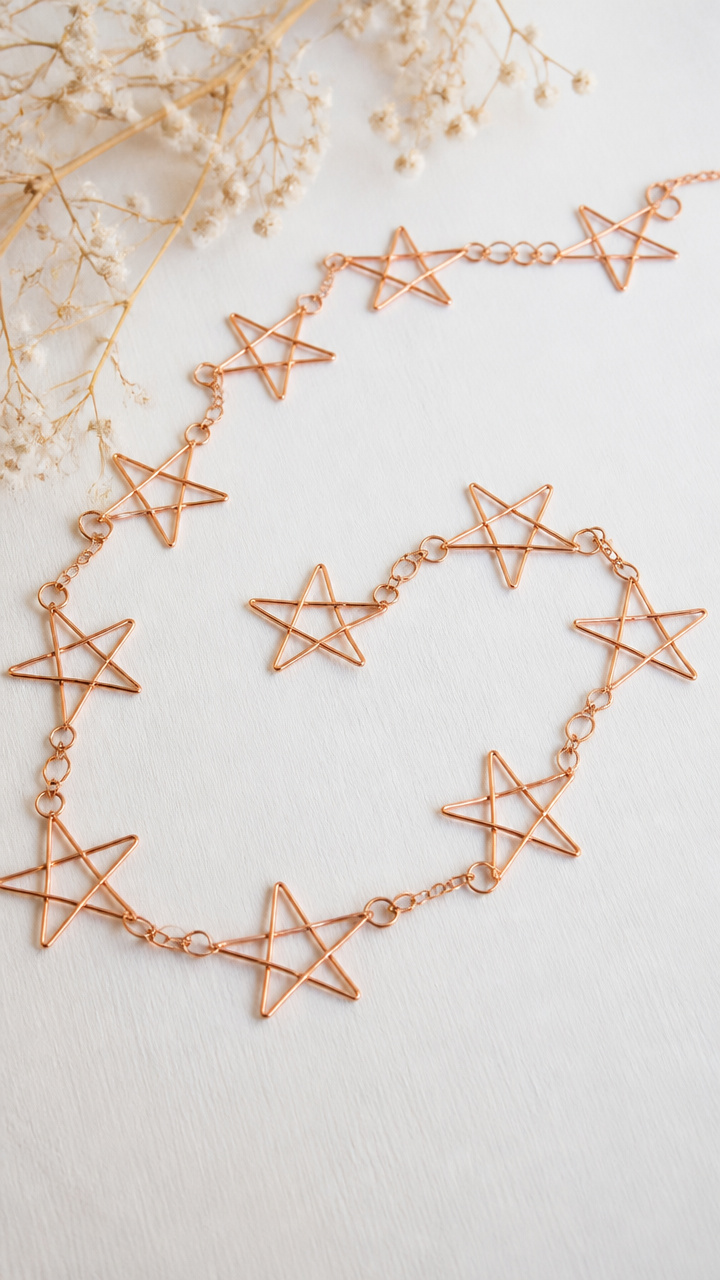 Copper Wire Star Garlands
