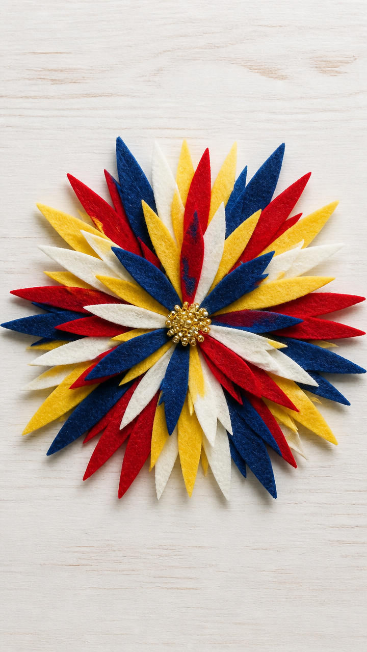 Felt Firework Wall Hangings