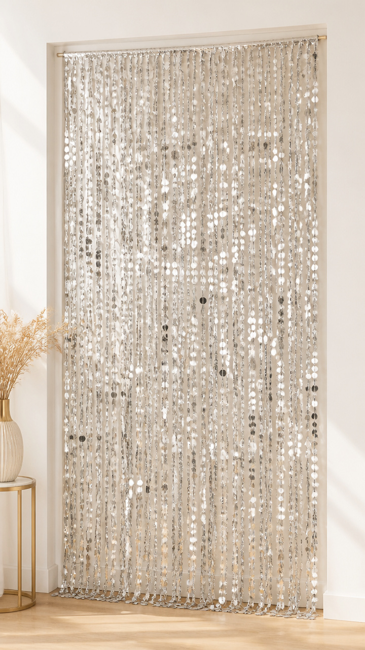 Beaded Tinsel Curtain