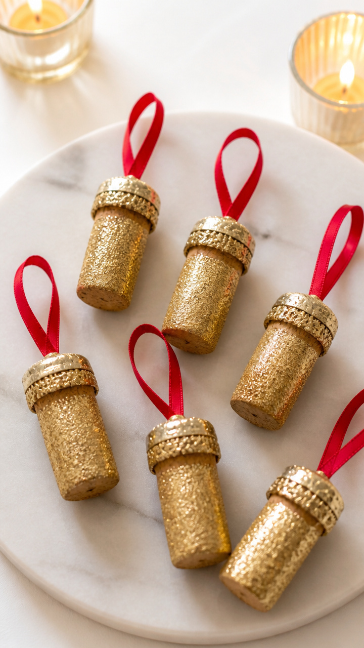 Glittered Wine Cork Toppers
