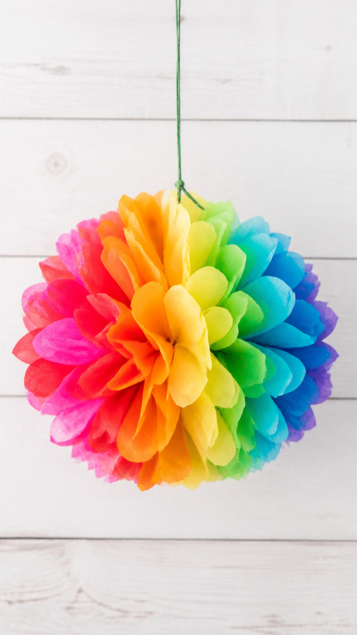 Tissue Paper Pom-Poms