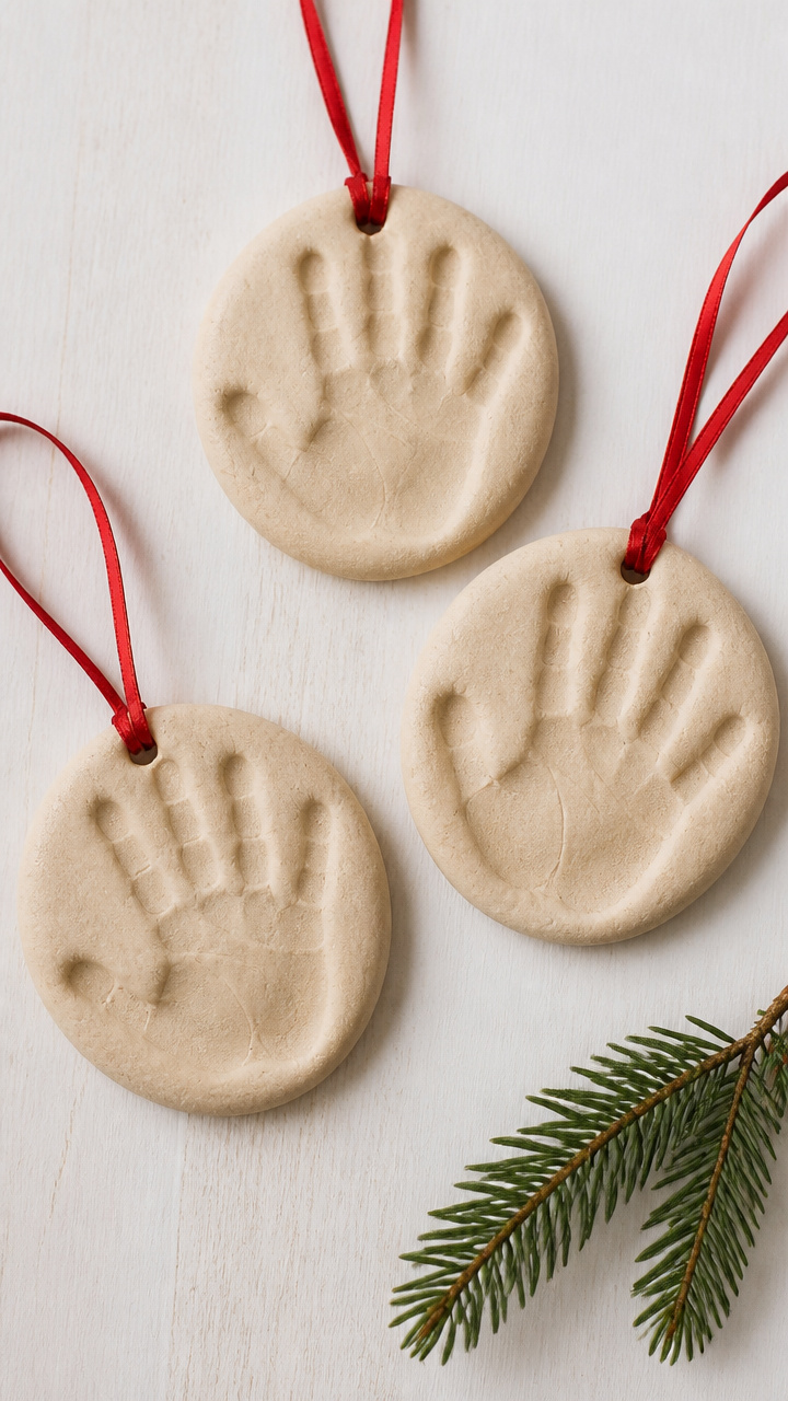 Salt Dough Handprint Ornaments