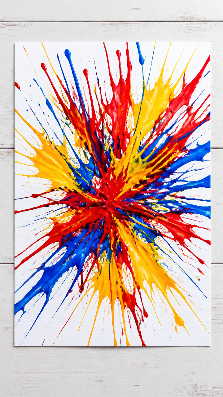 Straw Blown Paint Art