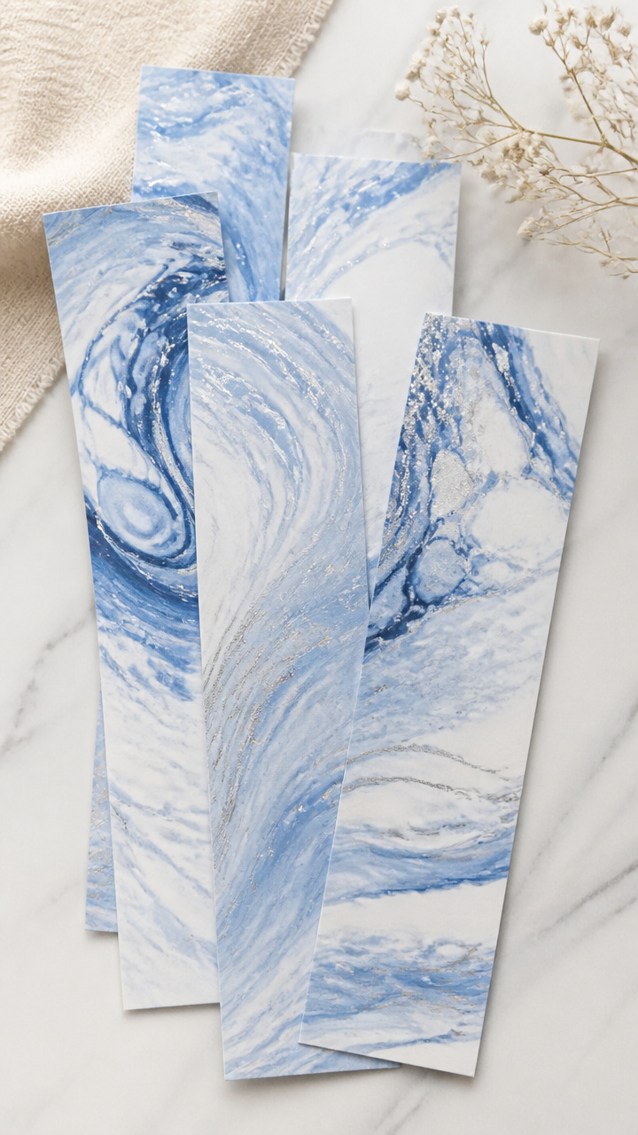 Marbled Paper Bookmarks