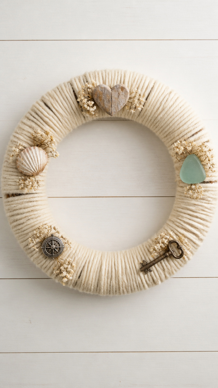 Yarn-Wrapped Memory Wreath