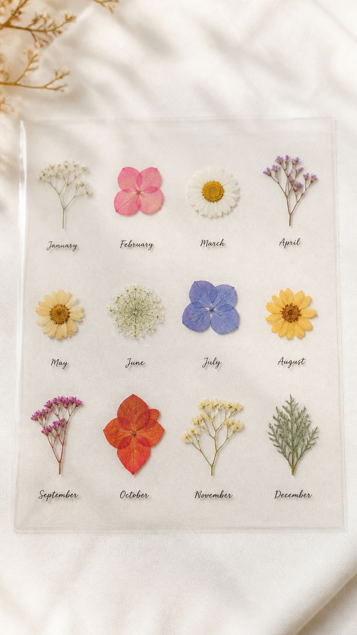Pressed Flower Calendar