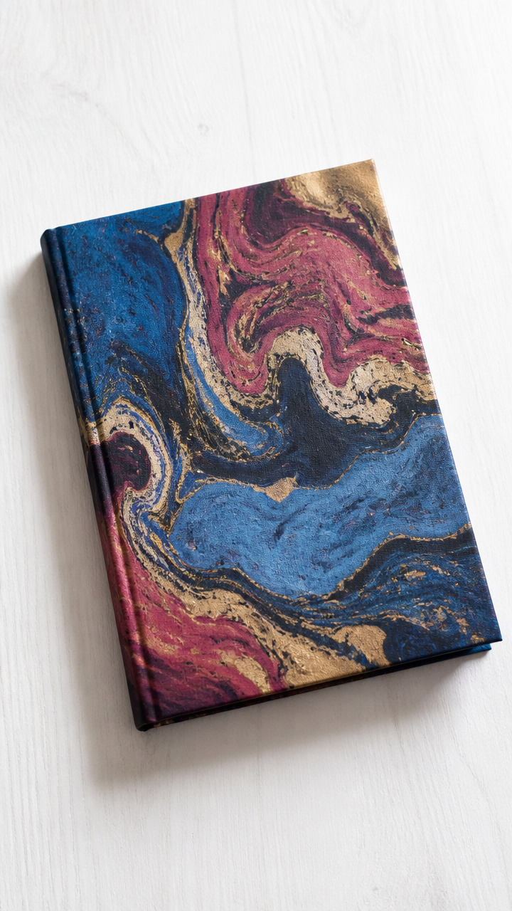 Marbled Paper Journal Covers