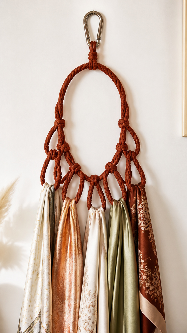 Knotted Silk Scarf Hanger