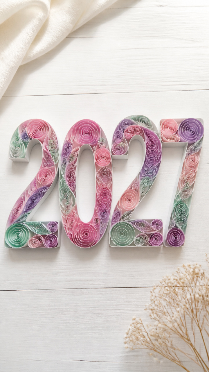 Paper Quilled Number Wall Art