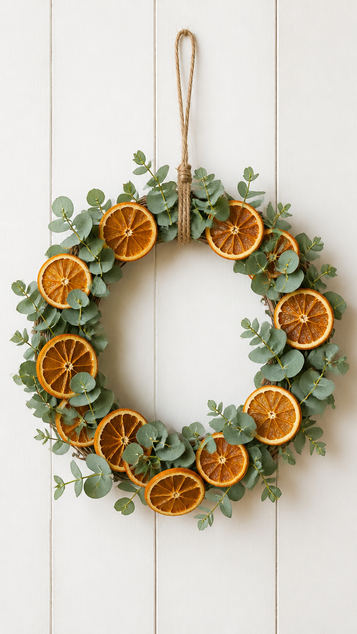Dried Citrus and Eucalyptus Wreath