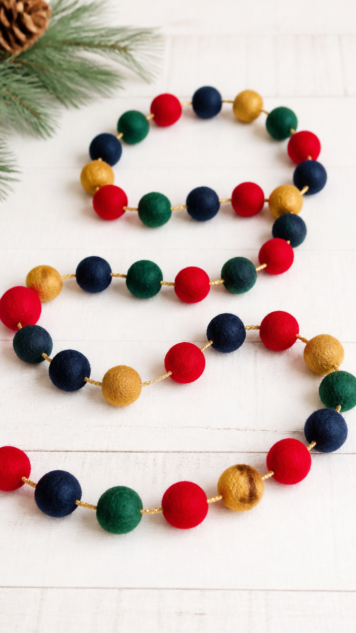 Felt Ball Garland