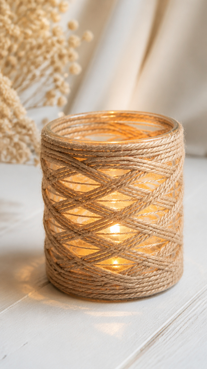Twine-Wrapped Votive Holders
