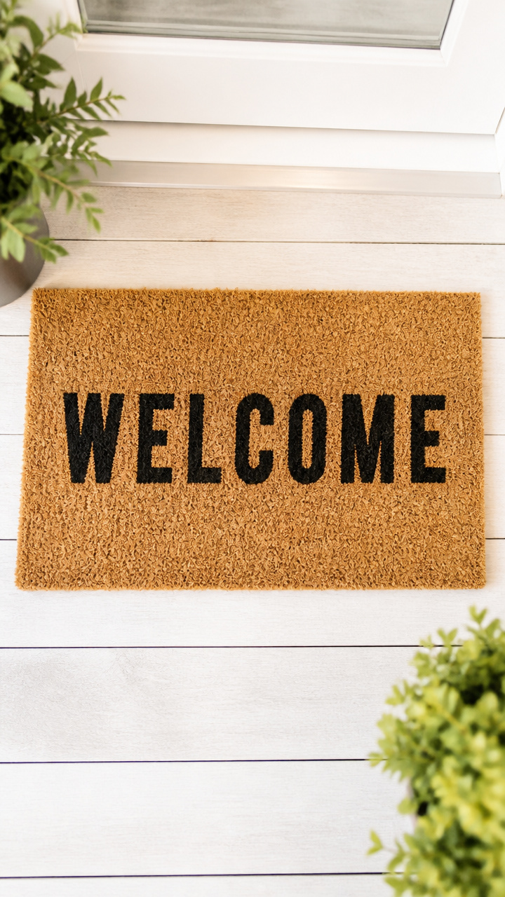 Stenciled Doormat