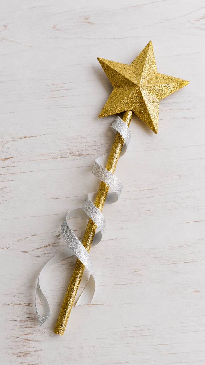 Star Wand with Ribbon