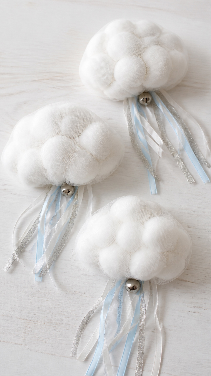 Cotton Ball Cloud Noisemakers