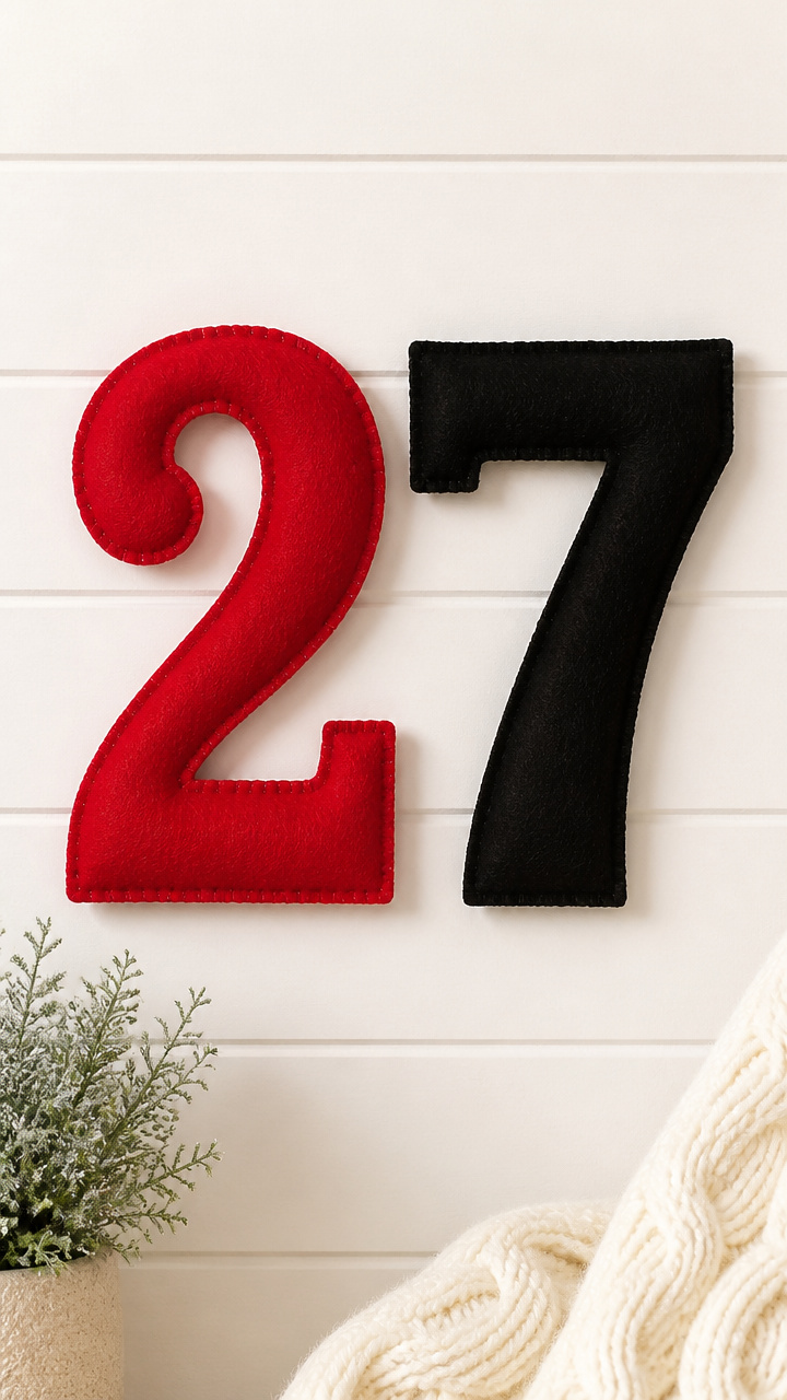 Felt Number Wall Hangings