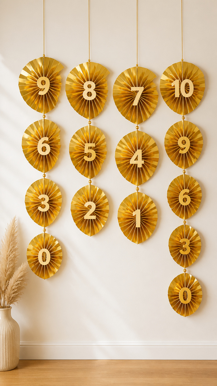 Paper Fan Countdown Streamers