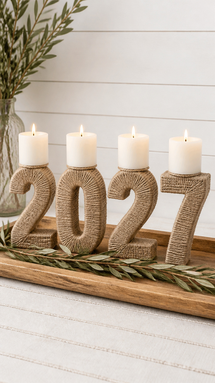 Twine-Wrapped Letter Centerpiece