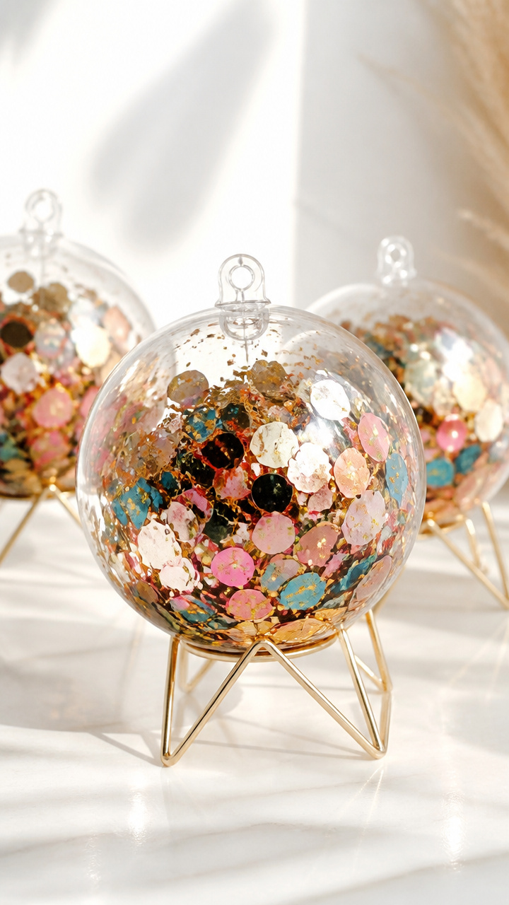 Confetti-Filled Glass Orbs