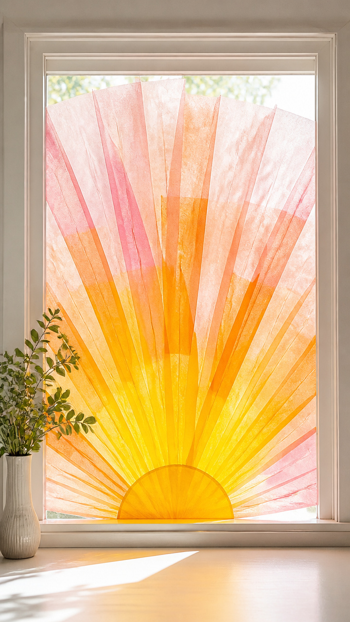 Tissue Paper Window Backdrop