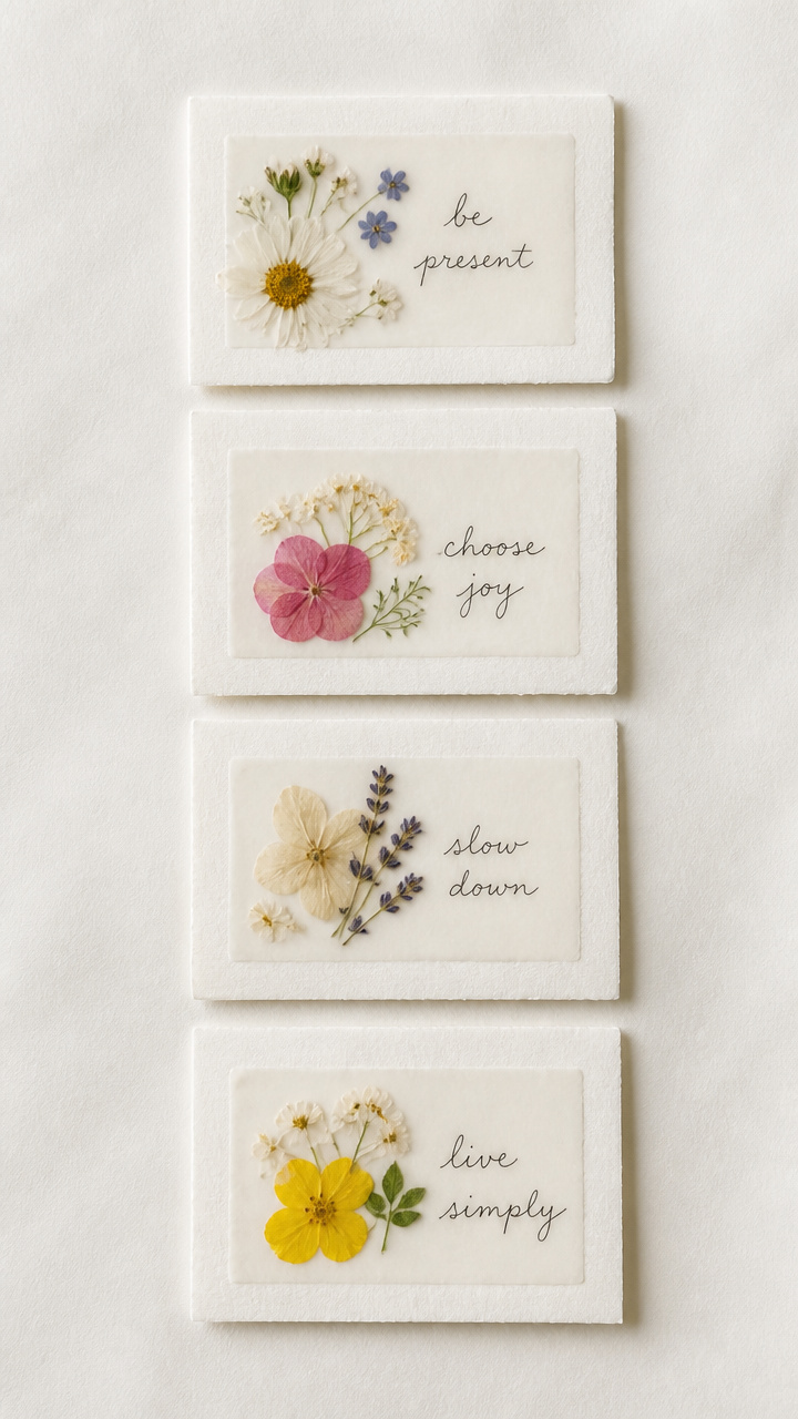 Pressed Flower Resolution Cards