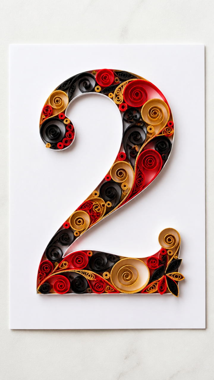 Paper Quilled Number Art