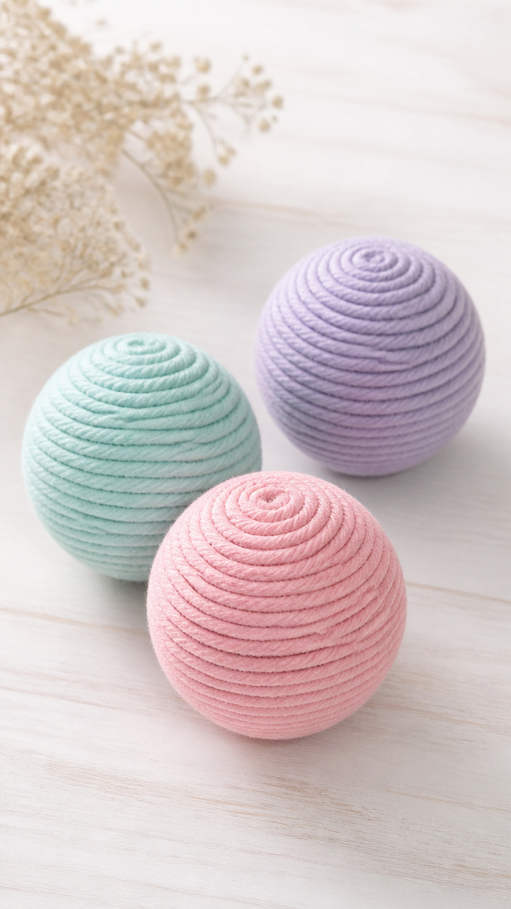 Yarn-Wrapped Countdown Balls