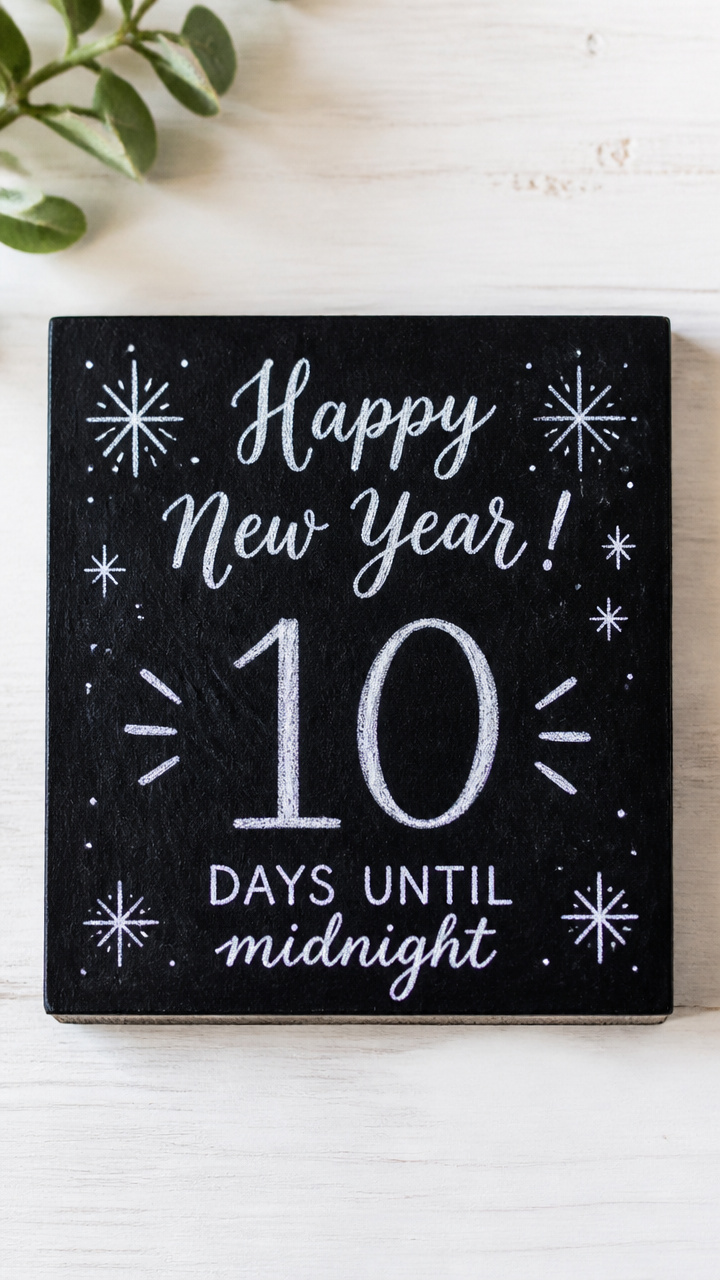 Chalkboard Paint Countdown Board